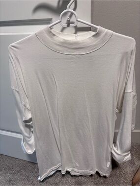 Free People Lightweight White Long Sleeve Top